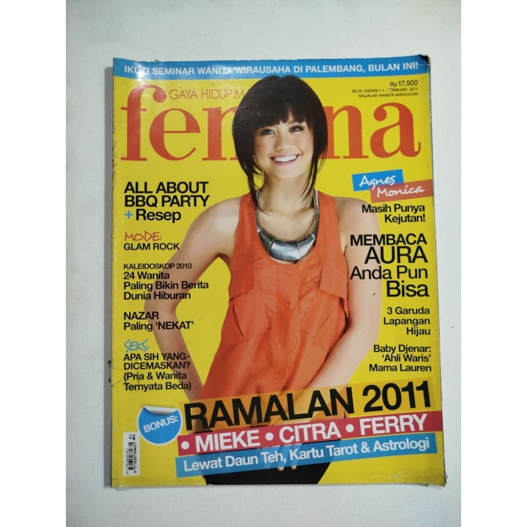 MAJALAH FEMINA COVER AGNES MONICA