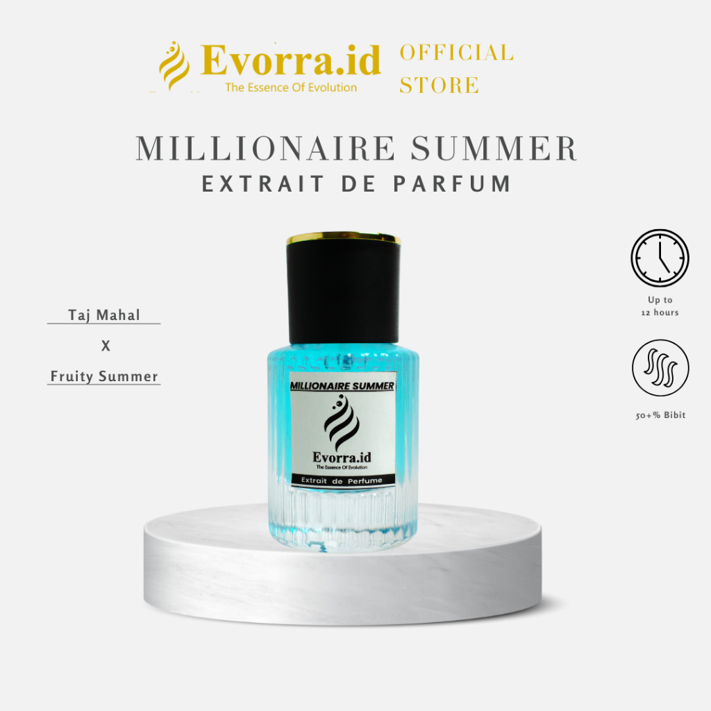 EVORRA - Millionairre Summer Extrait de Parfum 35ml | 50% Bibit - Parfum Pria Wanita Unisex Tahan La