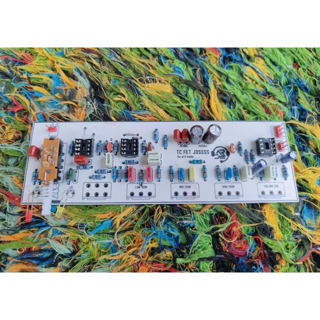 Pcb Tc fet ples komponen tanpa potensio dan ic