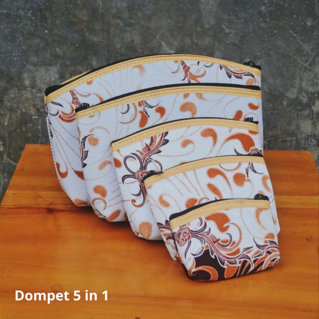 Grosir Souvenir Dompet Batik Beranak 5 (5 in 1) Jumbo