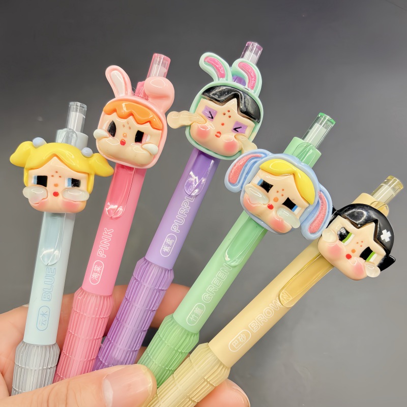 [Lyra.lit] Pulpen Gel Mekanik Pulpen Cetek Cry Baby 0.5mm - Pen Gel Aesthetic Lucu Tinta Hitam