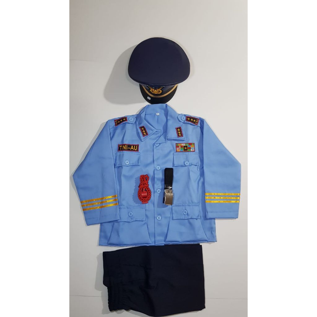 Seragam TNI AU anak lengkap aksesoris