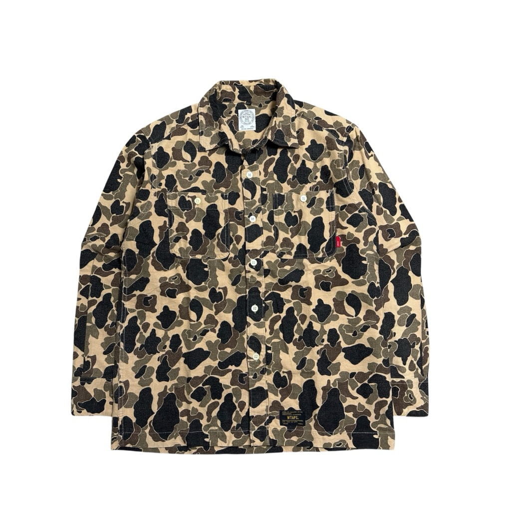 Kemeja wtaps camo catton flannel  uk S fit M