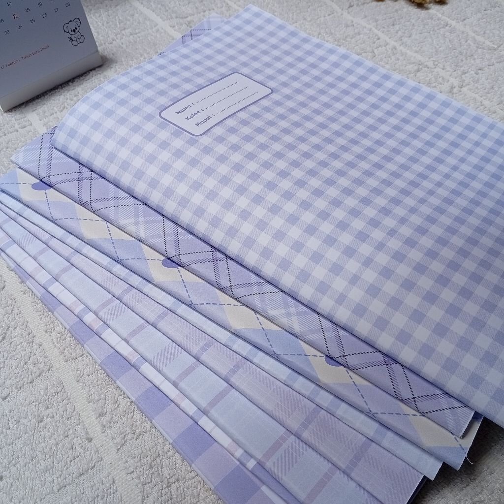 SAMPUL BUKU AESTHETIC | SAMPUL BUKU KOREAN STYLE | SAMPUL BUKU WARNA UNGU | SAMPUL BUKU MURAH | SAMP