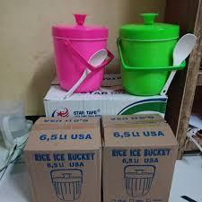 MINI TERMOS NASI - ES BATU 6,5 Liter rice ice bucket usa untuk panas dan dingin Plastik Wadah