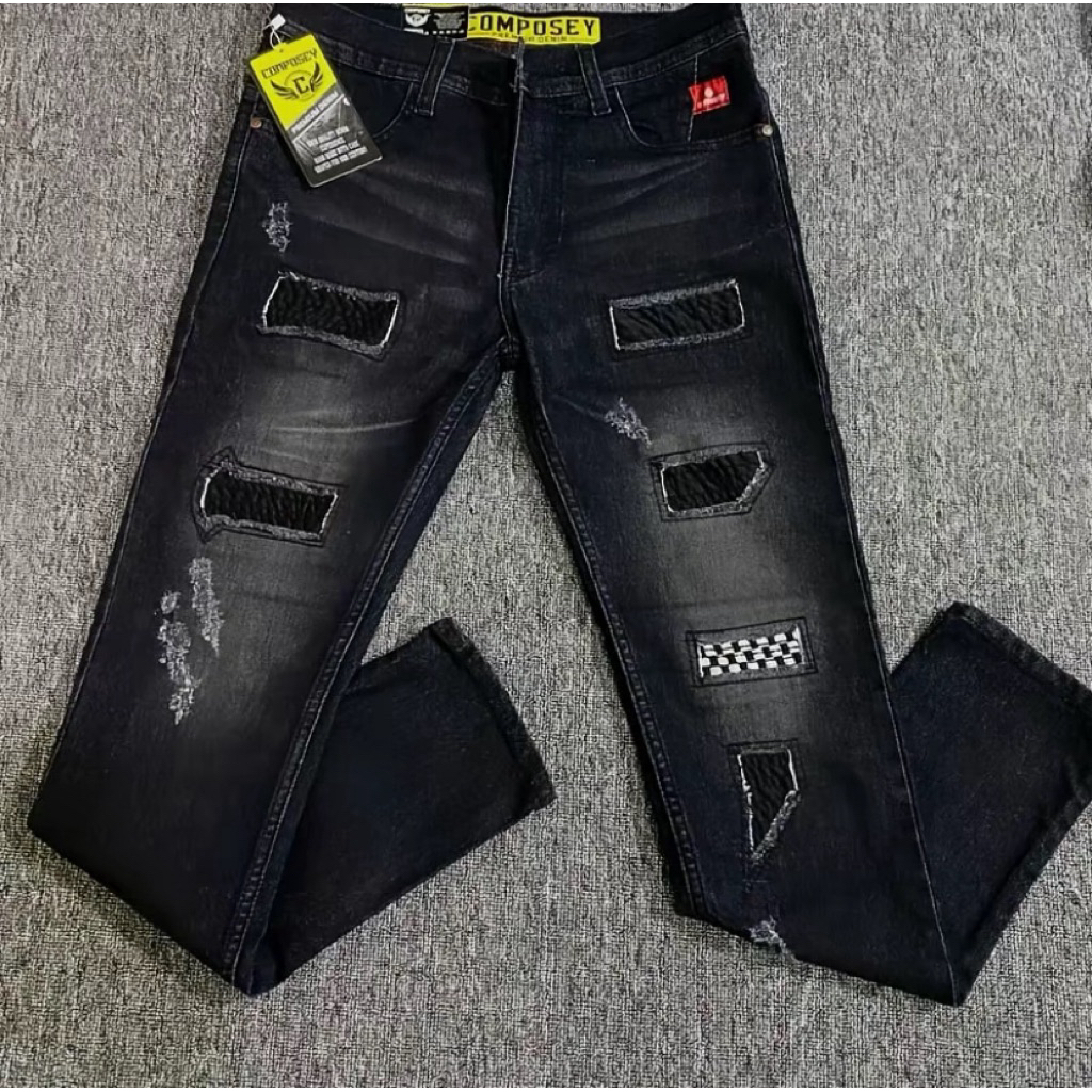 Celana panjang pria skinny/ celana pria/celana ripped pria/celana jeans pria/celana levis sobek/cela