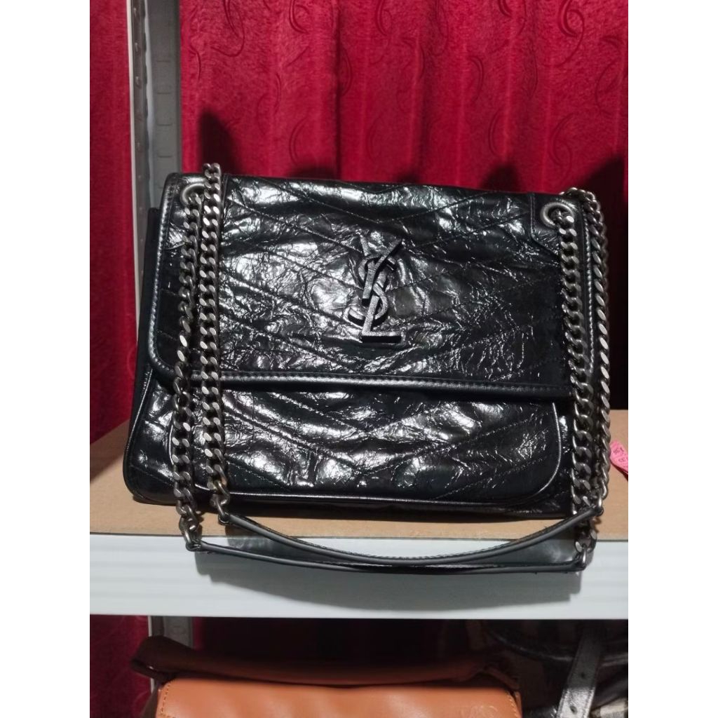 preloved tas bahu ysl Niki warna hitam