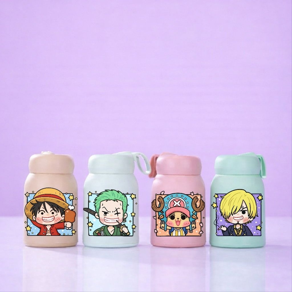 Tumbler lucu one piece/ botol minum anime one piece uv print/ tumbler luffy zoro coper sanji