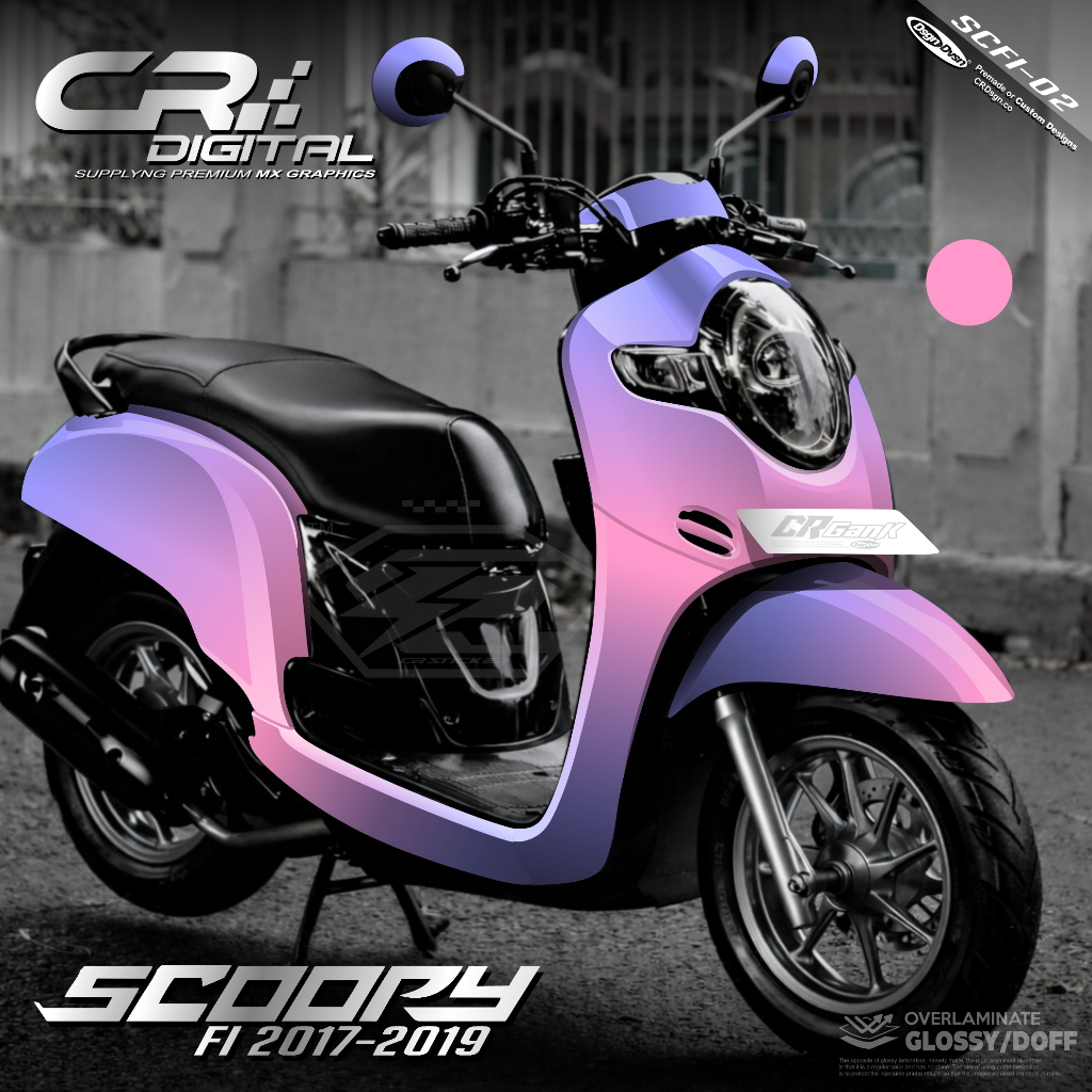 TERBARU Decal Sticker Variasi Scoopy Fi 2017 2018 2019 2020 Fullbody Termurah Motif Gradasi Warna Po