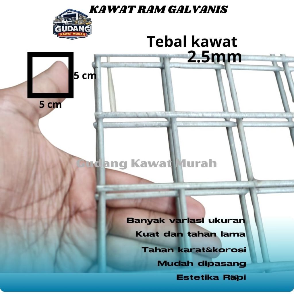 Kawat Loket/ Ram Galvanis lembaran Murah ukuran 40 cm-240 cm Anti Karat