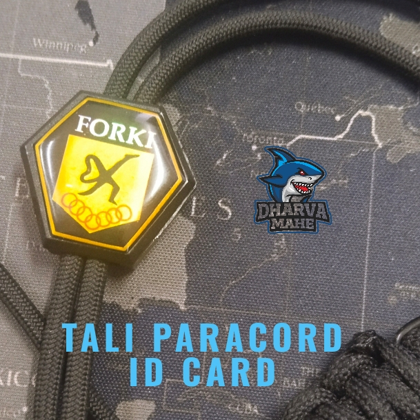 TALI ID CARD HEXAGONAL FORKI, TALI ID CARD PARACORD, TALI ID CARD TACTICAL, FORKI, FEDERASI OLAHRAGA