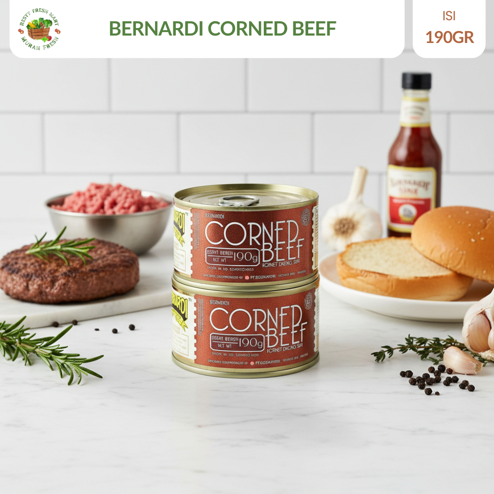 BERNARDI Corned Beef 190gr | Kornet Daging Sapi Halal MUI