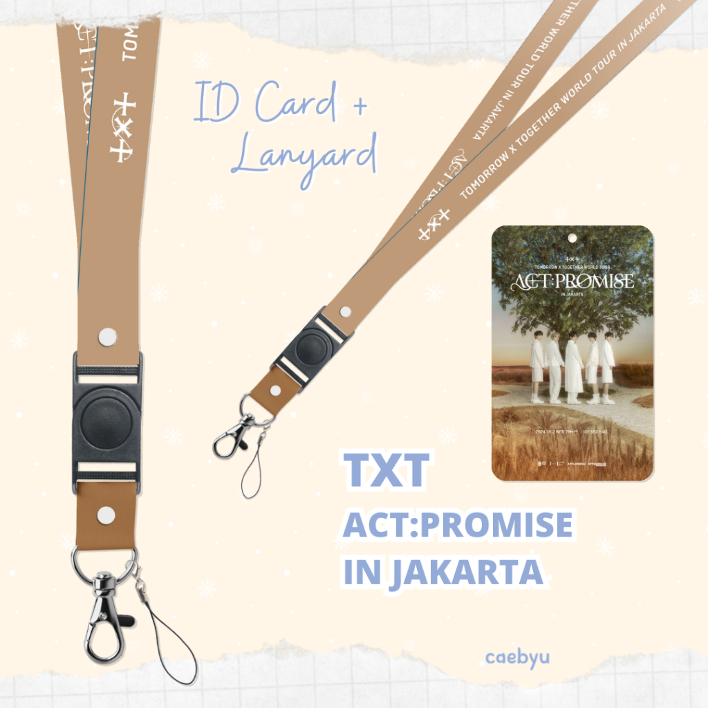 READY STOCK ID Card + Lanyard TXT ACT PROMISE in Jakarta Kpop tomorrow x together Konser JKT Indones