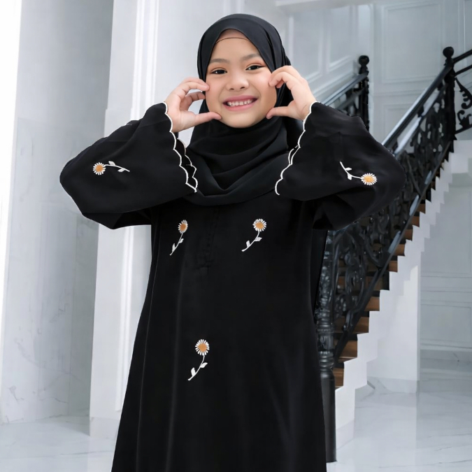 Bilqis Abaya Anak Perempuan Pakaian Lebaran Anak Perempuan Usia 5 -15 Tahun Gamis Premium Anak Cewek