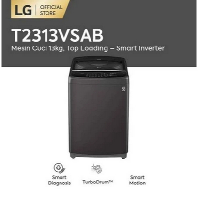 Mesin Cuci LG T2313VSAB Mesin Cuci LG Top Loading Smart Inverter 13Kg