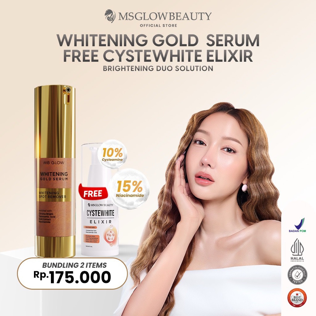 MS GLOW -SERUM MS GLOW WHITENING GOLD SERUM ORIGINAL / SERUM GOLD