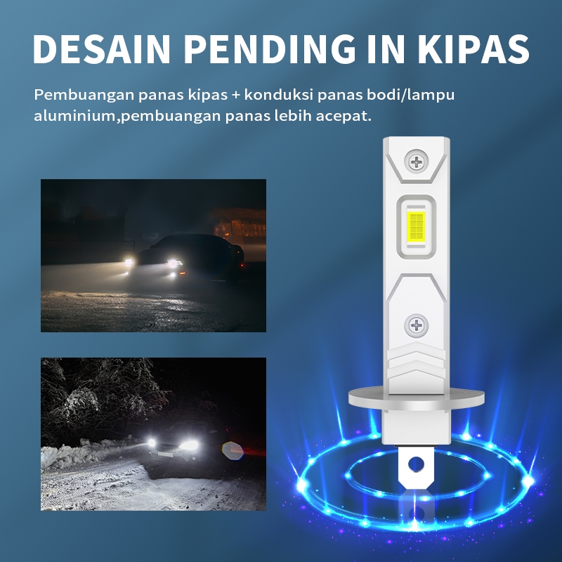 Lampu Depan Mobil LED 4000LM dari SimpleLife Store, Lampu Depan Super Terang, Lampu Sorot Motor Pali