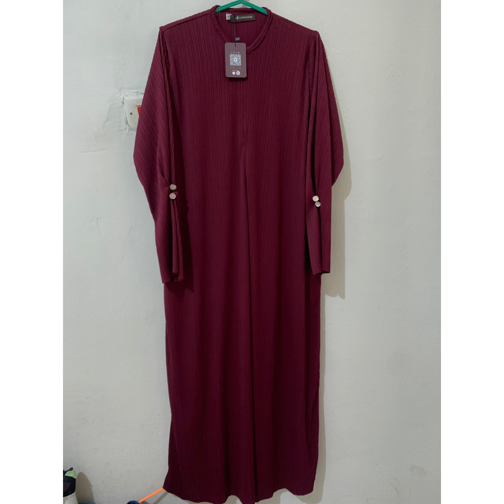 abaya dress maroon