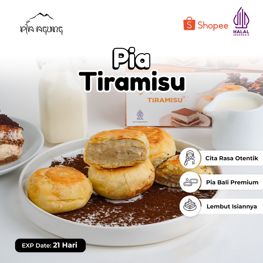 Bakpia Tiramisu Halal Pia Agung Bali 5 Pcs