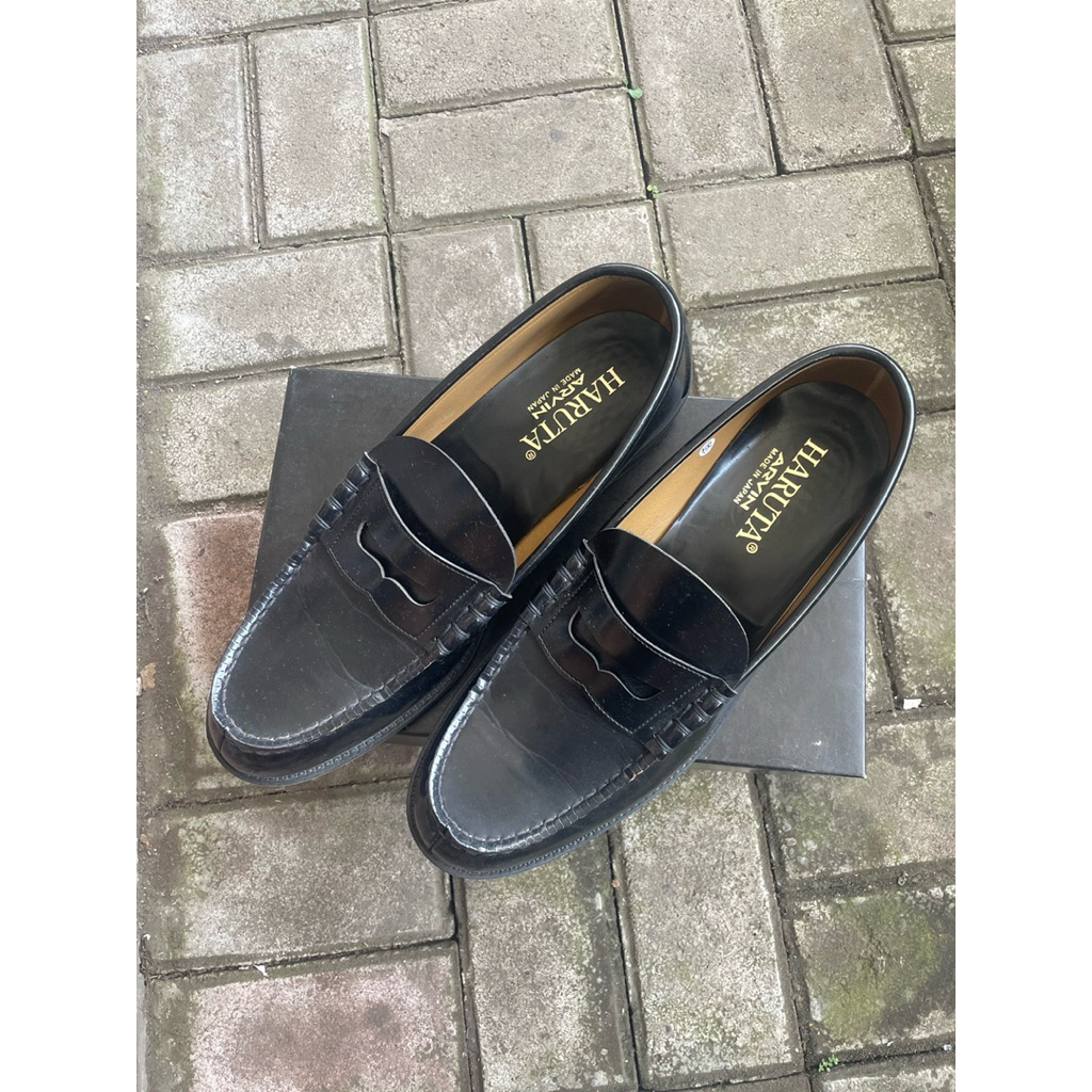 Sepatu Formal HARUTA Loafers (Made In Japan) Coin Loafer 6550 3E Size 30cm (RARE SIZE)
