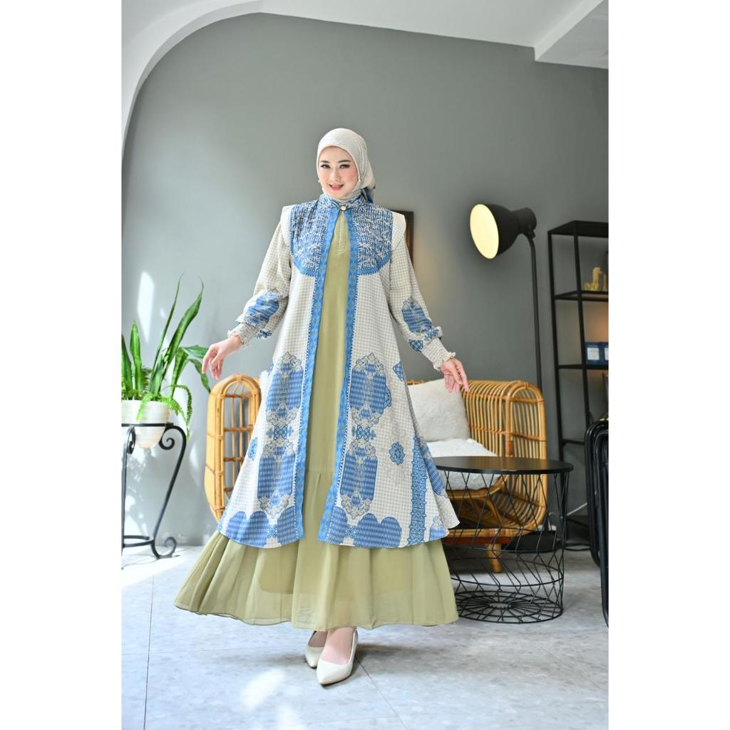 Elfa Fashion_RAINA Series Gamis Ceruty Digital Printing