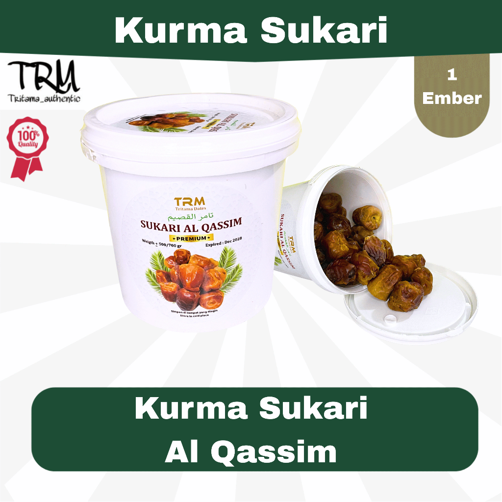 Kurma Sukari Ember REAL 100% Sukari | Sukari Alqassim | Sukari Ember Sukari Bucket 700 Gram Ember