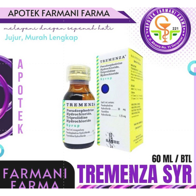 TREMENZA SIRUP 60 ML / OBAT PILEK ANAK / PILEK FLU / KIDS FLU / SNEEZING / ALLERGY / ALERGI