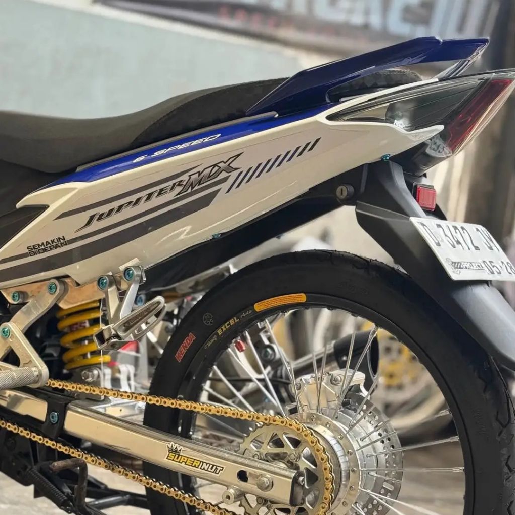 Striping Variasi Jupiter MX GP 2014 Biru putih Sticker Decal Variasi MX new 135 GP Biru 2014