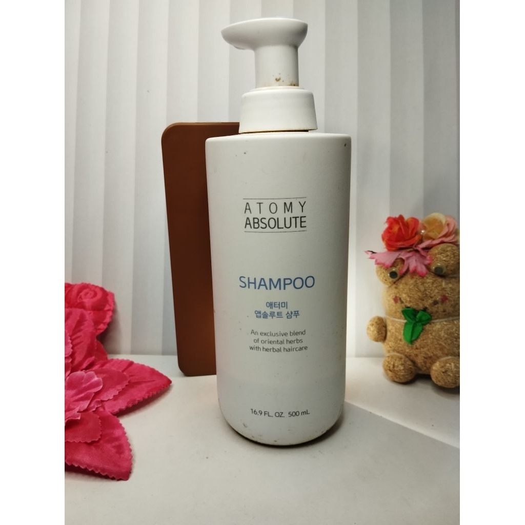 [preloved]Atomy Shampoo Herbal Anti Rontok 500ml - Perawatan Rambut Alami, Melembapkan, Mencegah Ker