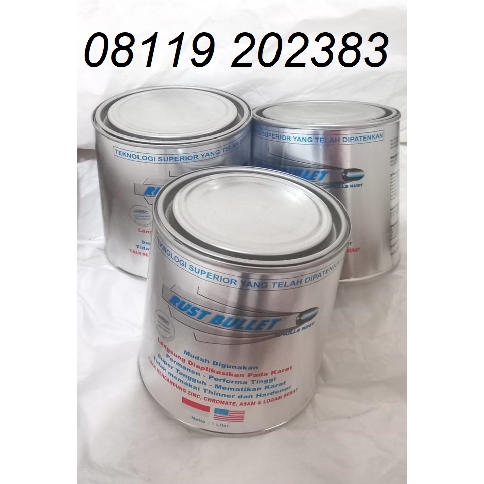 Rust Bullet 1 liter cat anti karat, cat galvanis dingin