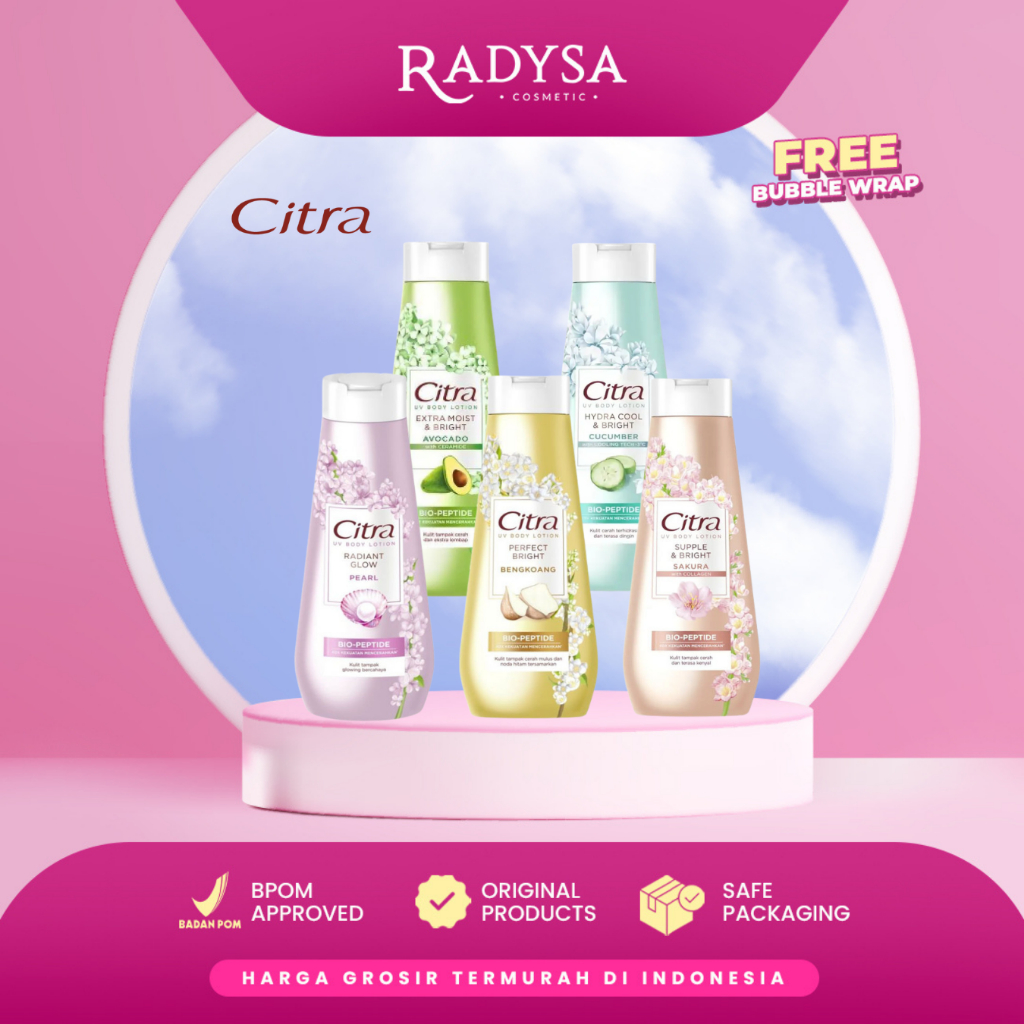 RADYSA - CITRA UV Body Lotion 210ml || Fresh Glow Uv With Aloe Vera Hand Body - Sun Protected Glow S