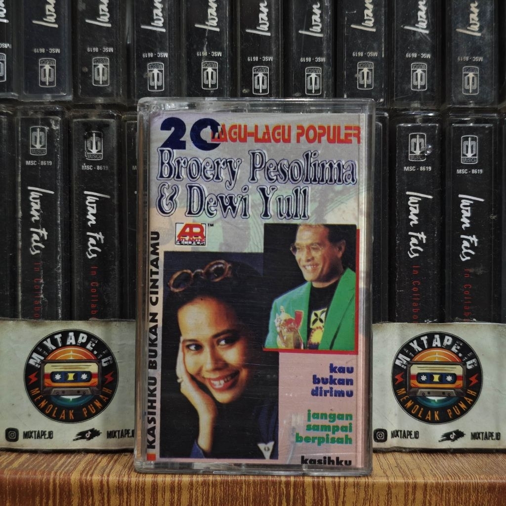 Kaset - 20 Lagu Lagu Populer - Broery Marantika & Dewi Yull - Kaset Pita - Radio Tape - Radio - Pemu