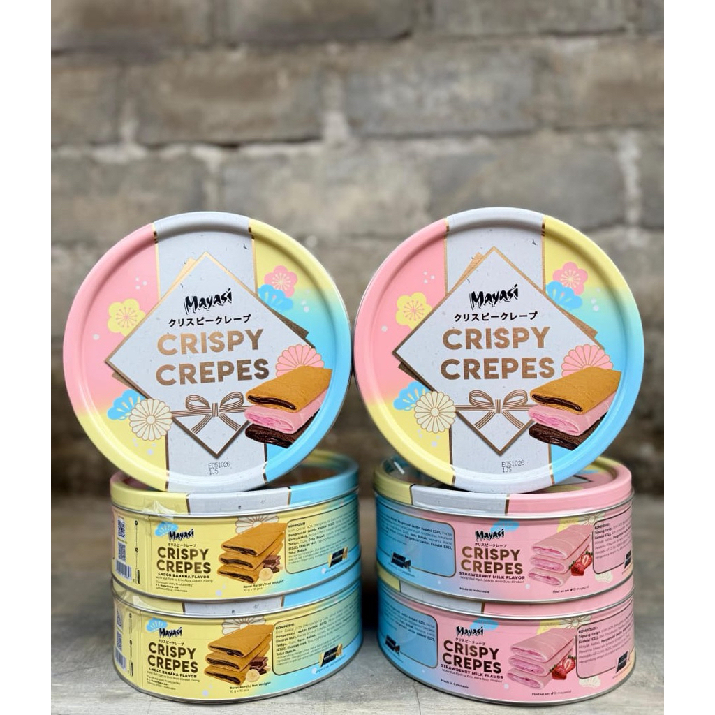 Mayasi crispy crepes kaleng bulat