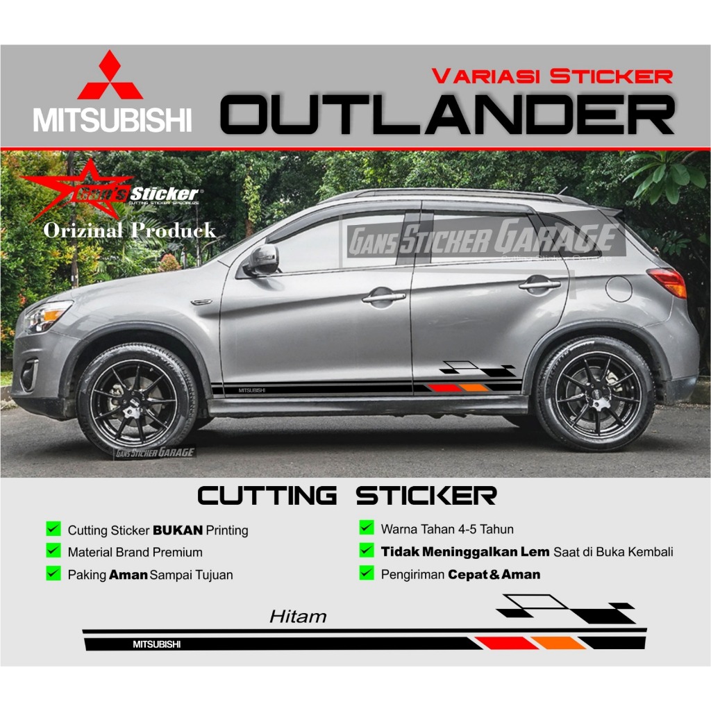 Variasi Sticker Mitsubishi Outlander Aksesoris Sticker Pintu Mobil Mitsubishi Outlander