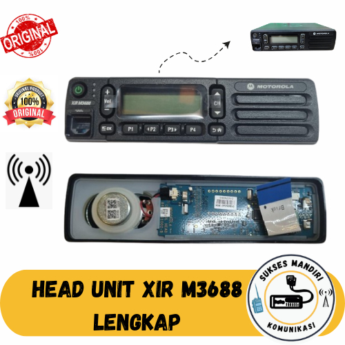 Head Unit Motorola XIR M3688 Full Set Kepala Motorola XIR M3688 Siap Pasang
