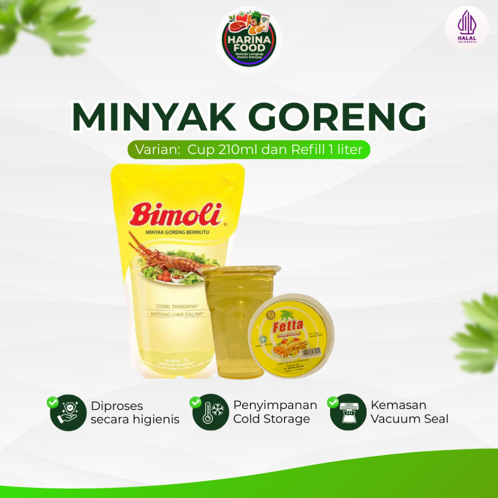 Minyak Kemasan 210ml & 1L Sayur Jogja