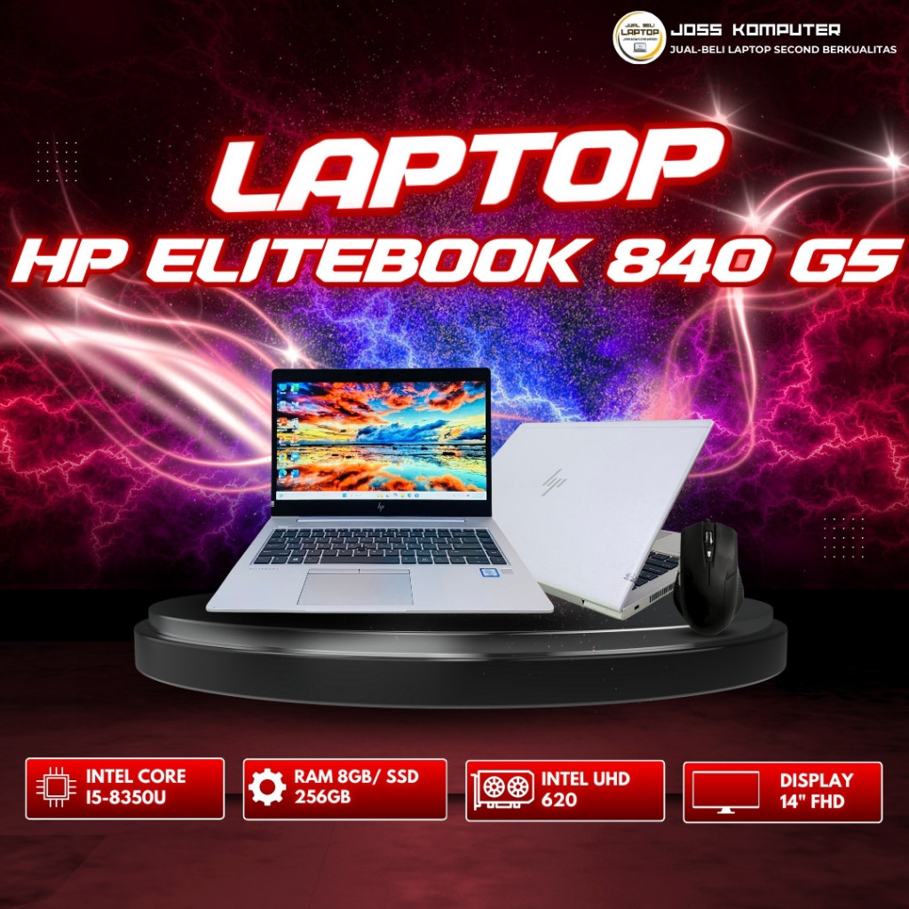 Laptop Bergaransi HP ELITEBOOK 840-G5 - Ram 8GB/SSD 256GB Termurah Core i5 Best