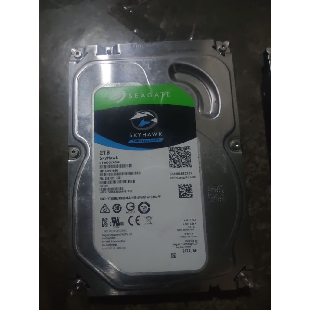 Hardisk 2TB Rusak