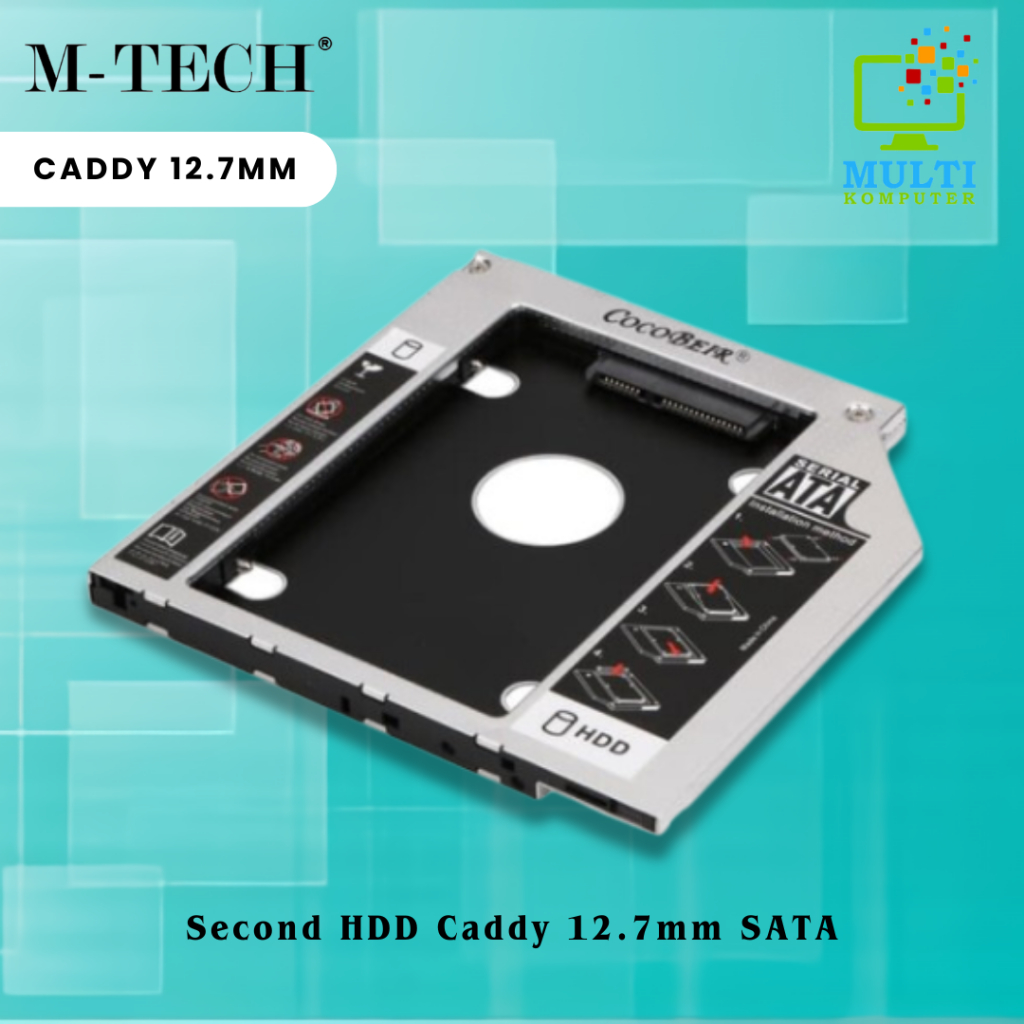 Second ssd hdd harddisk 2.5" caddy 12mm 12.7mm sata 3.0 III Thick Tebal NB for optical drive dvd lap