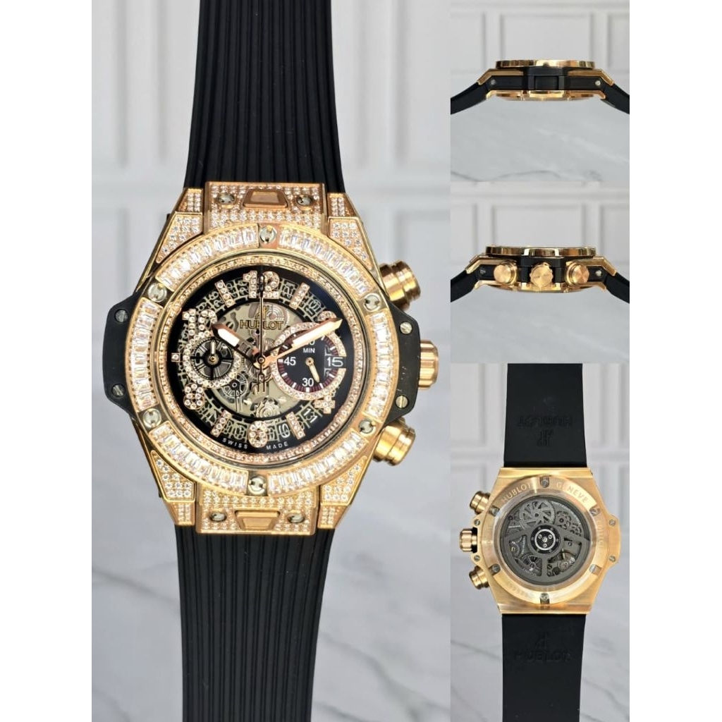 jam tangan pria Quartz japan King Rosegold