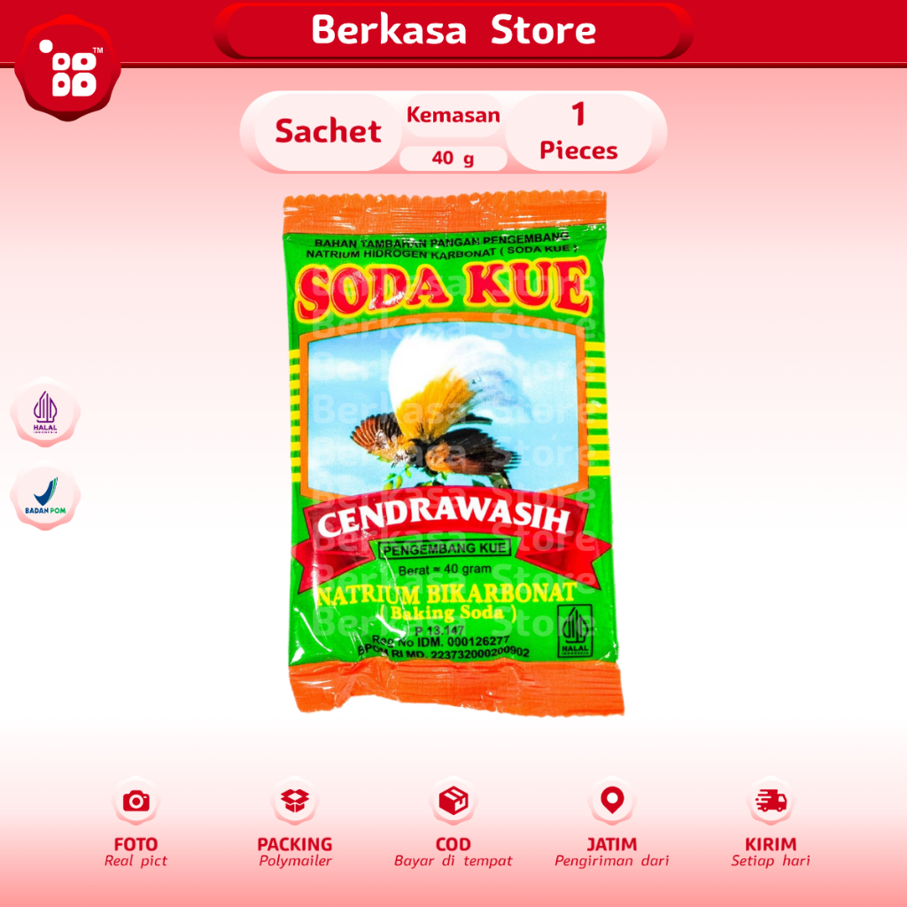 Cendrawasih Soda Kue Pengembang Kue 40 g