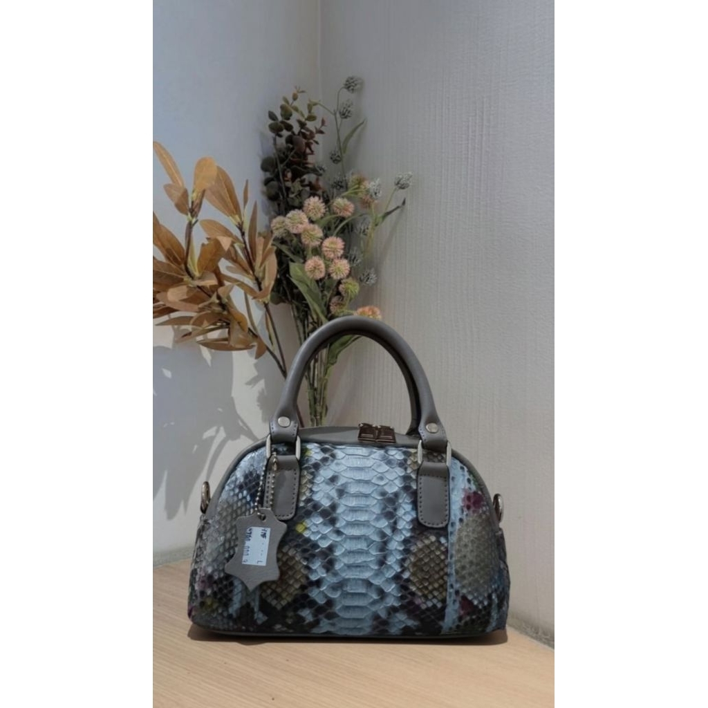 Tas Handbag Motif Kulit Ular
