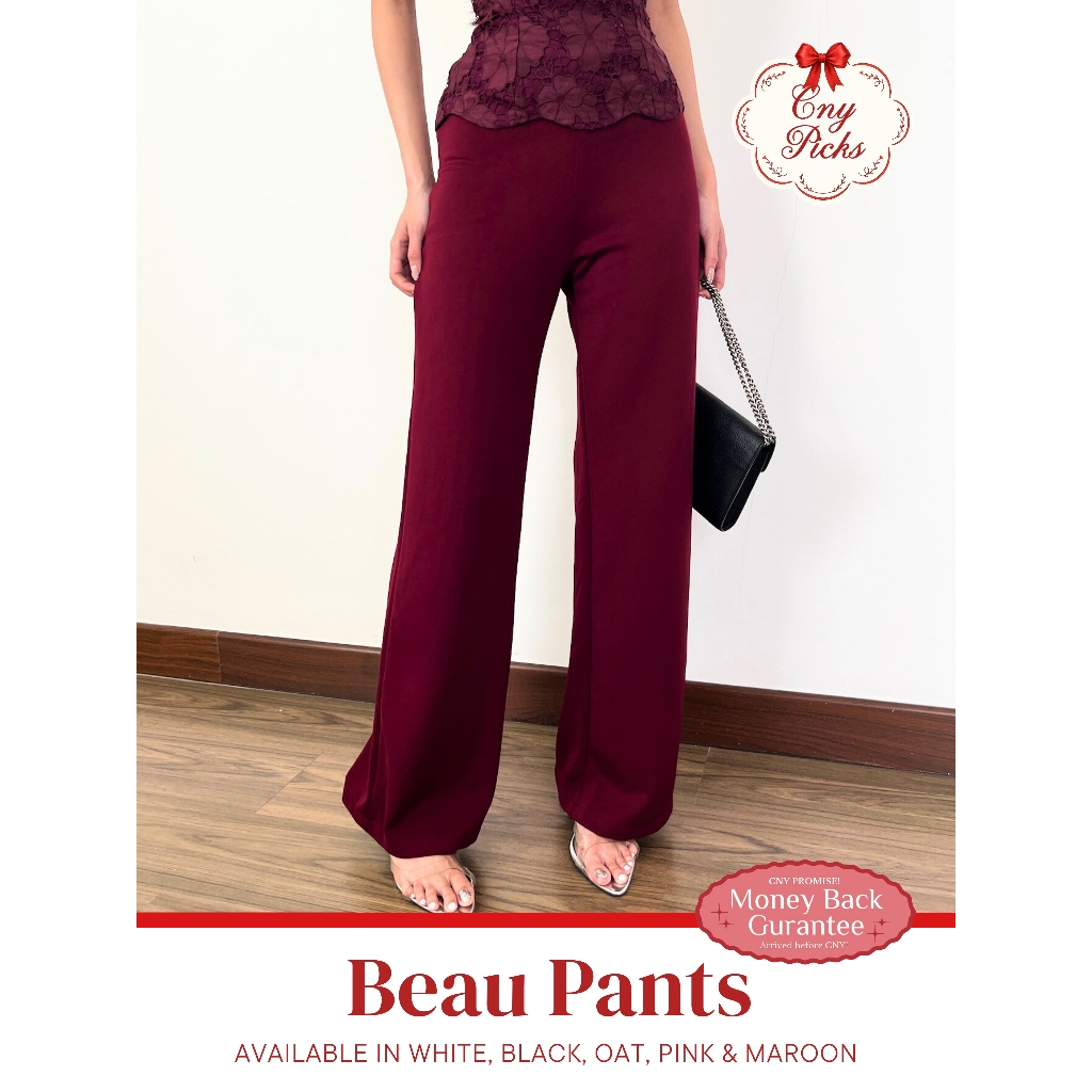 With Love The Brands | BEAU PANTS | Celana Panjang Wanita | Celana Kantor | Celana Highwaist | Celan