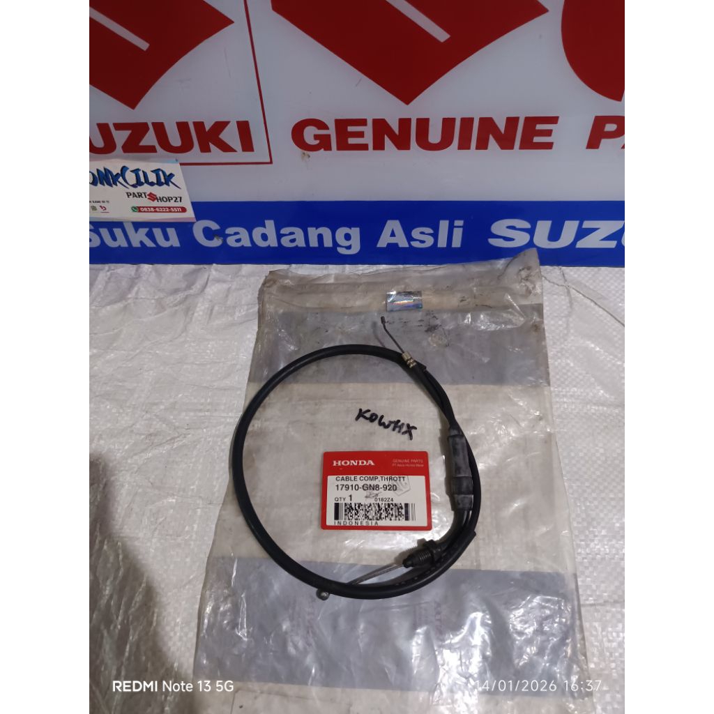 kabel tali gas honda astrea prima astrea star original AHM nos [17910-GN8-920