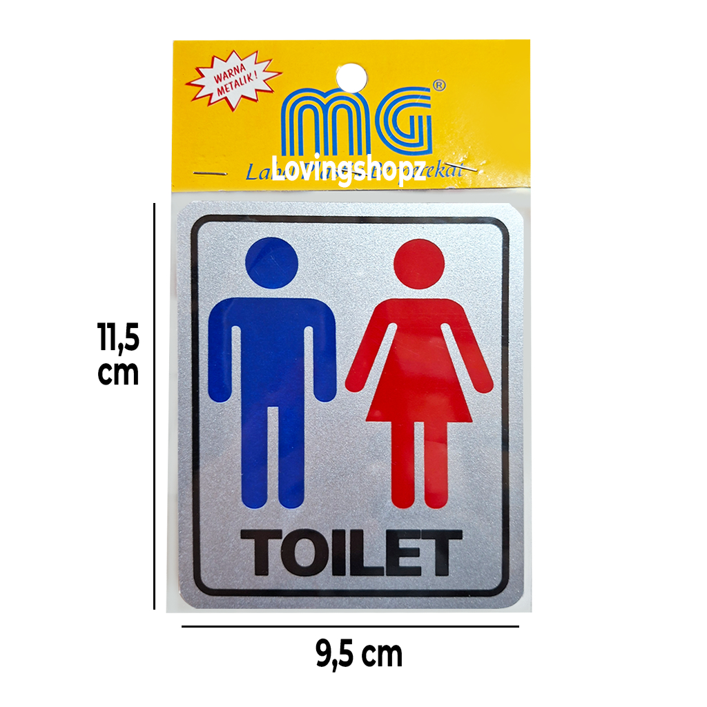 Sticker Toilet tulisan TOILET