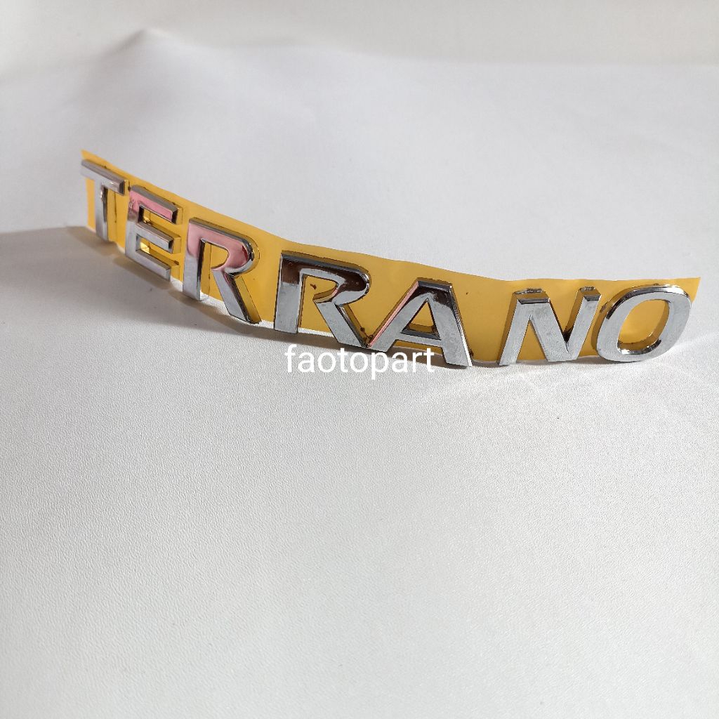 Emblem Bagasi Tulisan TERRANO Original NISSAN Chrome