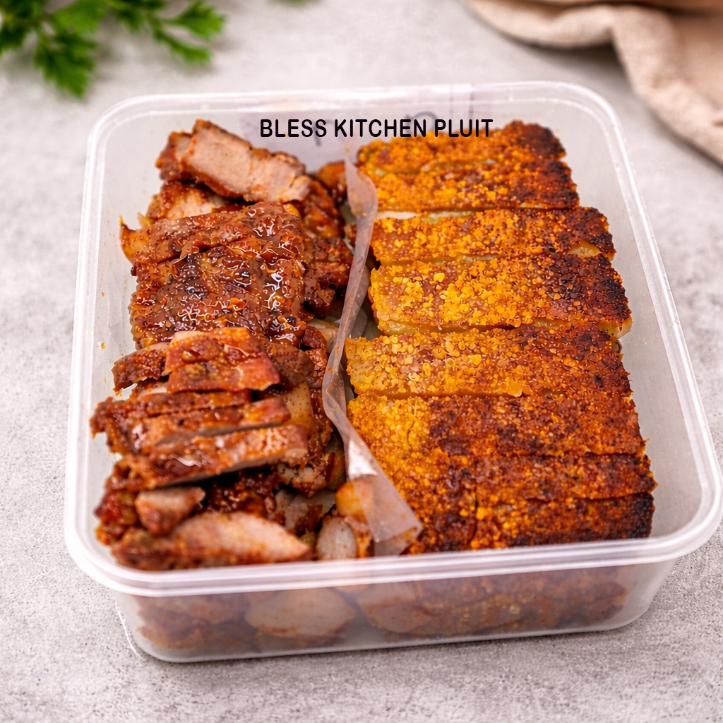 1 kg Babi Panggang Kombinasi Charsiu / Siobak Crispy / Pork Belly Crispy / Babi Garing NO MSG