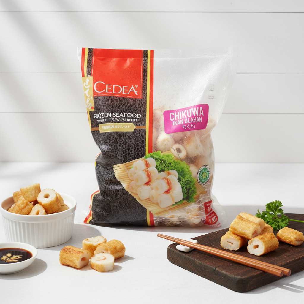 Cedea Chikuwa Mini 1 KG | Olahan Ikan Surimi Halal Frozen
