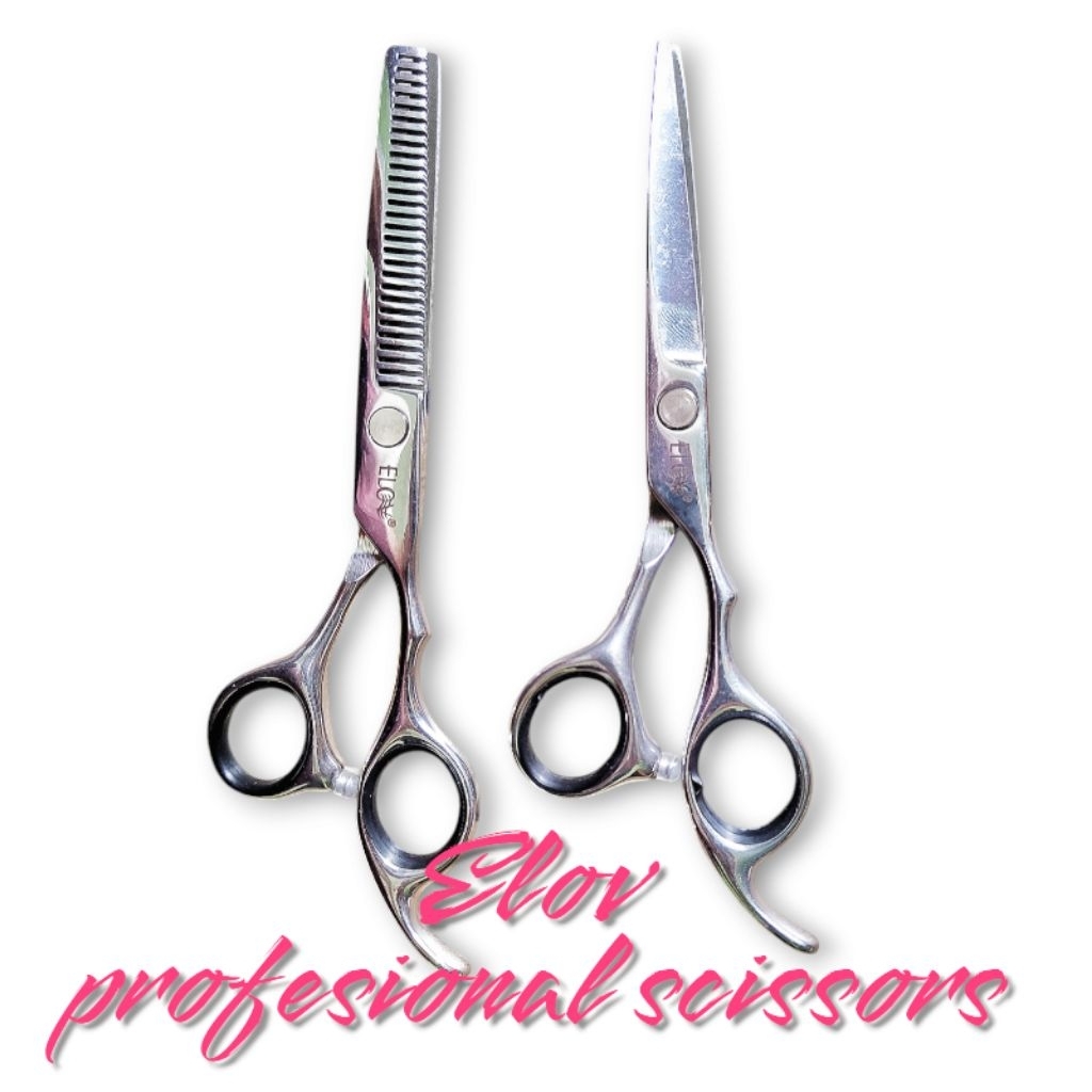 SET GUNTING MERK ELOV HAIRDRESSING SCISSORS UNTUK PERLENGKAPAN POTONG RAMBUT SALON BARBERSHOP