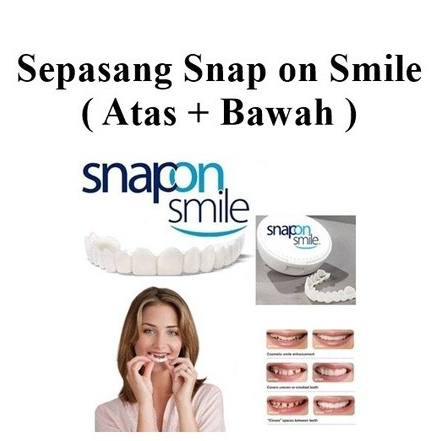 Paket Gigi Palsu Snap on Smile Pria dan Wanita Atas Bawah